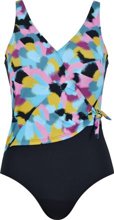 Naturana Badeanzug NATURANA Cool Cruising, Damen, Gr. 52, Cup C, schwarz (schwarz multicolor), Elasthan, Polyamid, gemustert, mehrfarbig, unifarben, Badeanz&uuml;ge