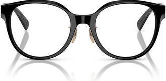 Tiffany & Co. 52mm Round Optical Glasses in Black at Nordstrom