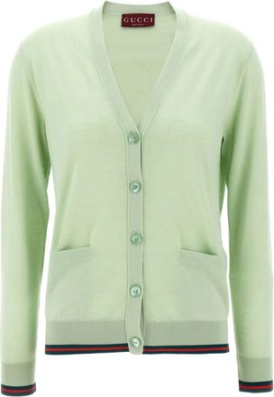 Gucci Vest met V-hals en knopen - Groen