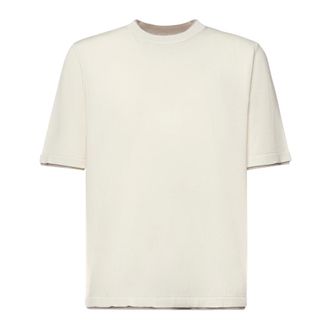 Eleventy T-Shirts, male, Beige, Size: 2XL Straight-Hem Cotton T-shirt