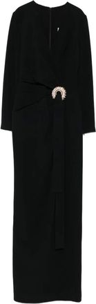 Elie Saab Abito da sera lungo con decorazione - Nero