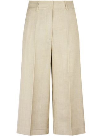 Forte_Forte Cropped Pants with Relaxed Wide-Leg Silhouette