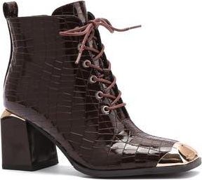 Ninety Union Fantastic Lace Up Boot in Brown at Nordstrom Rack, Size 4