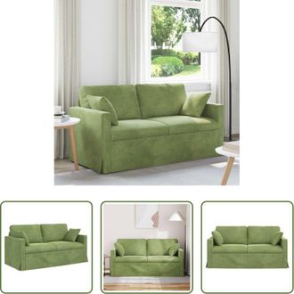 vidaXL Divano ergonomico - Divano Verde chiaro 158 x 78 x 80 cm Velluto