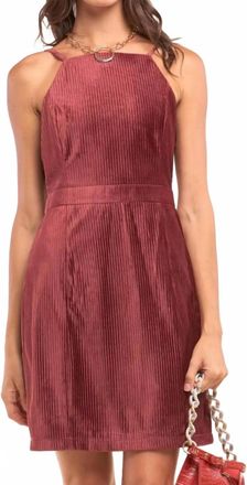 Sugarlips Holly Corduroy Dress In Cranberry
