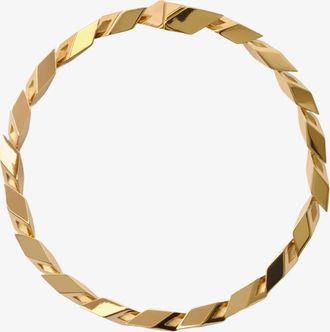 Burberry Gold Hollow Cuban-Link Bracelet, Size X-Small