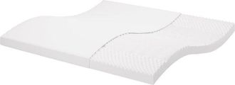 vidaXL Colchón de espuma de 7 zonas dureza 20 ILD blanco 200x200 cm vidaXL