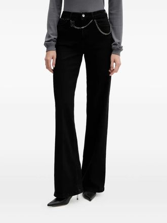 Liu Jo chain-detail jeans - women - Fabric - 30 - Black