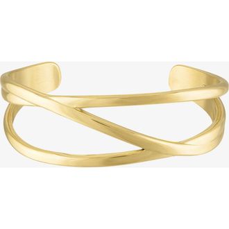 BEN ONI Crossover Cuff Bracelet in Gold at Nordstrom