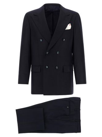 Kiton Blue Virgin Wool Two-Piece Mens Suit