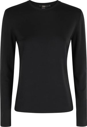 Seventy Bruine Crew Neck Longsleeve T-shirt - Dames - Longsleeves - Zwart - L - Tops