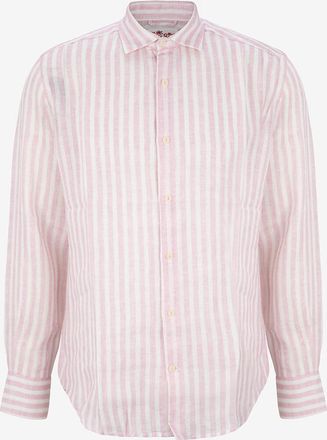 MC2 Saint Barth Gestreiftes Langarmhemd aus Leinen Pamplona