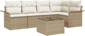 vidaXL Vidaxl - Garden Sofa Set 6 pcs 242.5 x 132.5 x 85 cm Poly rattan