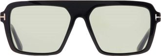 Tom Ford Vincent Green Photochromatic Square Mens Sunglasses FT1176 01N 56