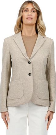Circolo 1901 Gestructureerd Jasje - Dames - Blazers - Beige - S - Katoen - Jassen