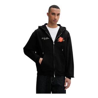 Filling Pieces Hoodies & sweatvesten, Heren, Zwart, 2Xl, Katoen, Zucchini Oversized Zip Hoodie
