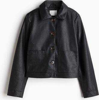 H&M Jacke mit Coating - Schwarz