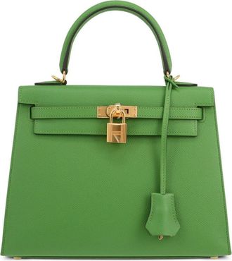 Hermès 2023 Kelly 25 Sellier two-way handbag - women - Leather - One Size - Green