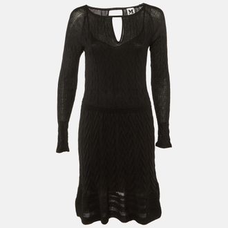 M Missoni Black Knit Midi Dress