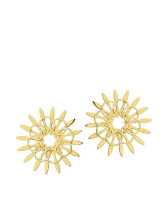 Carol Kauffmann Gold Mandala Hoop Earrings - women - 18kt Yellow Gold - One Size