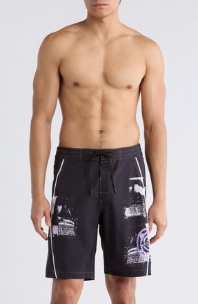 Rvca Retract Swim Trunks in Black at Nordstrom Rack, Size 30