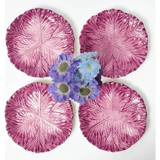 Mrs. Alice Serena Cabbage Dinner Plates in Purple at Nordstrom