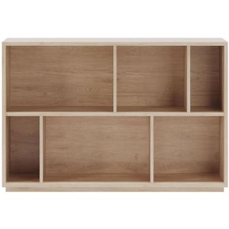 HERDASA Estanter&iacute;a Librer&iacute;a, Colecci&oacute;n Nack, Con 2 Niveles De Altura En Melamina Color Roble