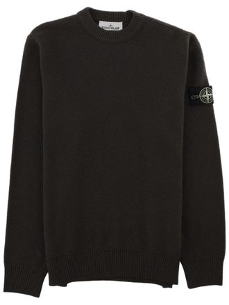 Stone Island Ribbed Wide-Fit Sweater In 100% Virgin Wool