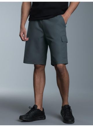 Trigema Jerseyhose TRIGEMA TRIGEMA Cargo-Bermuda aus 100% Baumwolle, Herren, Gr. 4XL, US-Gr&ouml;ssen, grau (anthrazit), Web, 100% Baumwolle, Hosen Jerseyhose