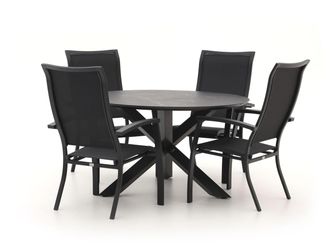 Bellagio la vita attrattiva Bellagio Lugo/Lodola ø 130cm dining tuinset 5-delig stapelbaar