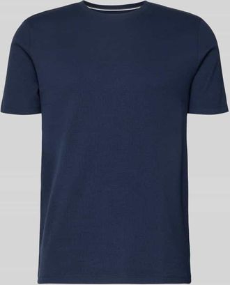 Christian Berg Regular Fit T-Shirt mit Strukturmuster in Marine, Gr&ouml;&szlig;e XXL