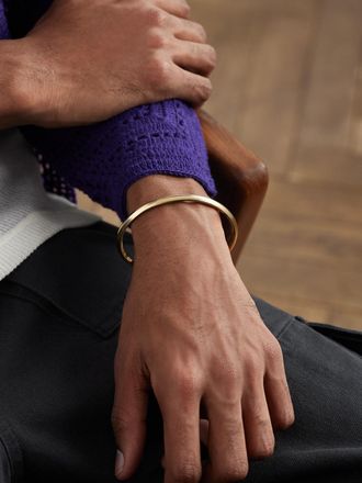 M by Maor Heart 18-Karat Gold Diamond Cuff