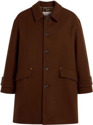 Mackintosh Humbie wool coat - men - Wool/Cupro - 42 - Red