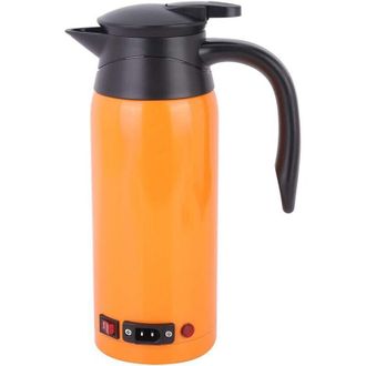 OEM Hervidor El&eacute;ctrico Antideslizante, 27 X 10 X 18 Cm, Fabricado En Acero Inoxidable 304, 100 &deg;, 12 V/24 V, Para Uso En Camiones Y Autom&oacute;viles (naranja)