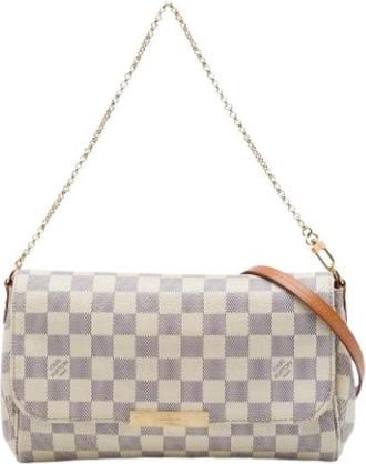 Louis Vuitton Pre-owned Favorite MM - Dames - Vintage Schoudertas - Wit - ONE Size - Leer - Vintage