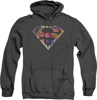 Gildan Superman Hawaiian Shield Adult Heather Hoodie / Hooded Sweatshirt