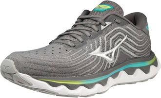 Mizuno Womens Wave Horizon 6 Running Shoe In Gray/silver