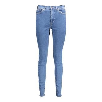 Tommy Hilfiger Skinny Fit Jeans, female, Blue, W30 L32, Blue Skinny Jeans with Embroidery