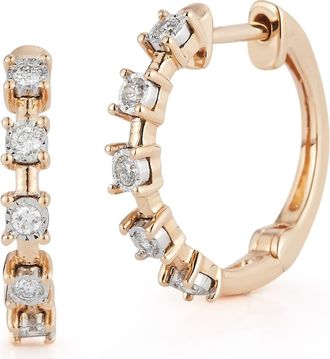 Dana Rebecca Designs Ava Bea Interval Diamond Hoop Earrings in Yellow Gold at Nordstrom