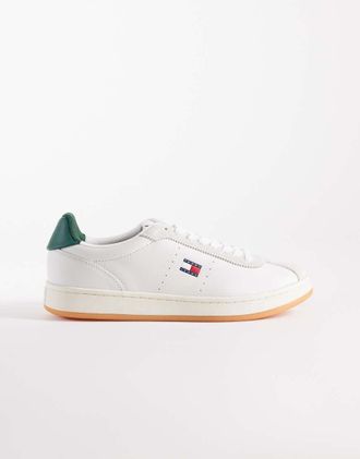 Tommy Jeans Archive 98 Elevated - Sneakers in vera pelle bianche con logo-Bianco