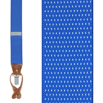 Trafalgar Store Big & Tall Napier Elastic Convertible Suspenders in Blue at Nordstrom, Size One Size Big