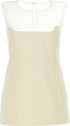 Khaite Ivory Cotton Blend Top