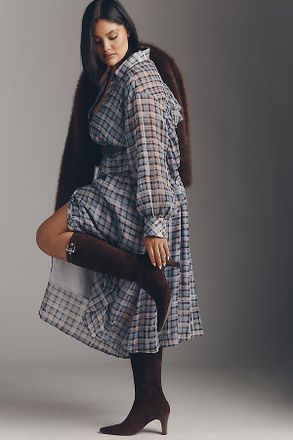 En Saison Briar Long-Sleeve Midi Shirt Dress