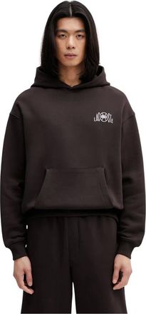 Lacoste Sudadera con M&uacute;ltiples Estampados de Forro Polar - Sweatshirts & Hoodies - Hombre - Marr&oacute;n - 2XL