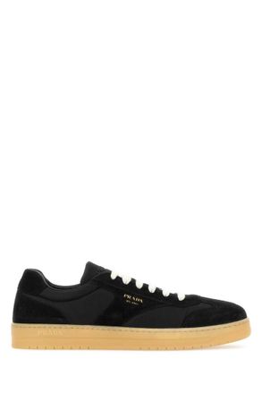 Prada Black Solid Sneakers Sneakers