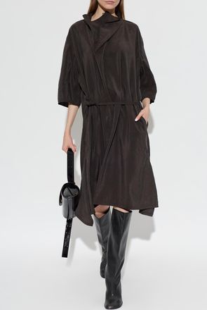 Christophe Lemaire Silk Dress, Womens, Grey
