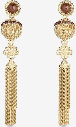 Chloé Hängende durchbrochene Ohrringe mit Cabochons Eternity