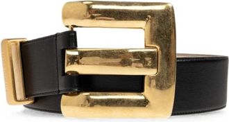 Balmain Anthem Leren Riem - Dames - Riemen - Zwart - 80 CM - Leer - Accessoires