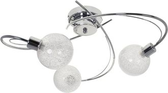 Fabrilamp Fabrilamp - Plaf&oacute;n Vita 3xg9 Al.23xd.53cm Cromo Con Bolas De Cristal Transparentes
