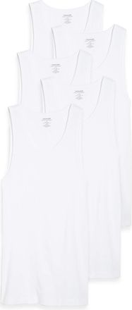 Calvin Klein Mens 100% Cotton T-Shirt Packs Underwear, 5 White, XL (Pack of 5)